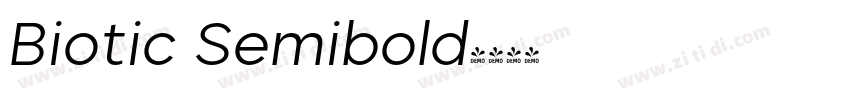 Biotic Semibold字体转换